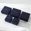 Caixas com Tampa e Base Texturizadas em Couro Personalizadas com Acabamento de Luxo para Brincos, Colares, Anéis, Pulseiras e Caixas de Embalagem para Joias Atacado
