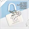 Porta-Cartão Horizontal Divertido de Filhote de Cachorro Cartão de Refeição Estudantil do Campus Cartão de Acesso Bolsa Capa Protetora para Cartão de Retirada de Criança Pequena e Idoso