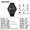 Reloj para Hombre Sanda Transfronterizo Doble Movimiento Cuenta Regresiva Tres Tiempos Luminoso Versátil Simple Reloj Electrónico Multifuncional Resistente al Agua