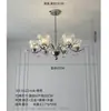Candelabro de cristal floral plateado de lujo ligero estilo francés personalizado, luz principal para sala de estar estilo crema, iluminación LED moderna para comedor y dormitorio