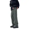 Pantalones casuales holgados para hombre 2026, pantalones versátiles para otoño, pantalones de pierna ancha hasta el suelo con caída, pantalones de mezcla de nailon y spandex para hombre