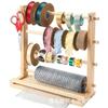 Cross-border Wooden Cake Shop Ribbon Storage Rack Madeira maciça Flower Shop Ribbon Rack Ribbon Storage Rack Ferramentas de embalagem de presente