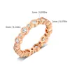 Nuevo Anillo Redondo de Cobre Incrustado con Circonita Diseño de Moda para Mujer Anillo de Alta Gama Estilo Caliente de Amazon Venta al por Mayor de Fábrica