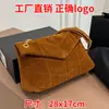 Tela de ante, tejido de sarga, cadena metálica, bolso tipo sobre, bolso bandolera con forma de nube, bolso de hombro para debajo del brazo, bolso cruzado para mujer