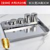Plato de curación de acero inoxidable médico 304, plato de infusión por inyección con orificio para botella, bandeja cuadrada de desinfección, plato de curación ABS