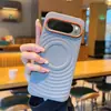 Compatível com capa de celular magnética Google Pixel 11ProXL, moldura de metal para lente Google 10A, capa de couro com padrão de ondas