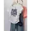 Camiseta de Verano de Algodón Puro Vintage Talla Grande para Mujer Gordita Nicho Hombro Normal Manga Corta Estampada Adelgazante Rejuvenecedora para Mujer