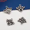 Pingente Acessórios Flor Borboleta Fortuna Prata 925 Pingente Ruyi Antigo Retrô Material de Contas Artesanal DIY