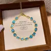 Pulseira Geométrica de Zircônia Francesa Gota d'Água Exquisita Nicho Personalidade de Alto Padrão Pulseira de Mão Temperamento Versátil Retro Joia de Mão para Mulheres
