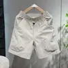 Pantalones Cortos de Trabajo de Estilo Americano, Finos, de Bolsillos Grandes, de Secado Rápido, para Hombre, de Verano, Talla Grande, Sueltos, Casuales, Rectos, de Cinco Puntos, de Longitud Media