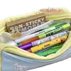 Caja de Papelería Tridimensional Separada de Gran Capacidad con Doble Cremallera, Estuche Sencillo para Estudiante con Estampado de Cachorro Lindo de Aspecto Elevado, Sal Marina