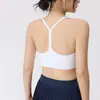 Sujetador Deportivo de Espalda Bonita en Forma de Y para Mujer, Pieza Única con Copas Fijas, Chaleco de Yoga con Tirantes Finos, Espalda Cruzada, Sujetador de Fitness, Ropa Exterior