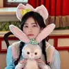 Diadema de Mickey de Parque de Atracciones para Niñas y Adultos, Diadema de Orejas con Lazo Grande, Accesorio para el Cabello con Elementos de Dibujos Animados