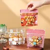 Nuevas bolsas pequeñas con cierre hermético y cremallera, bolsas para dulces tipo stand-up, bolsas para empaque de repostería con diseño de copo de nieve, bolsas para almacenamiento de cuentas DIY, paquete de 50