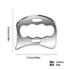 Placa raspadora Gua Sha de Aço Inoxidável 304 Cross-Mirror, Ferramenta de Beleza Gua Sha Especial para o Rosto, Massageador Universal para o Corpo Inteiro