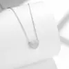 Collar de plata de ley S925 con moissanita completa, cadena para la clavícula con forma de corazón microincrustada con moissanita pequeña, superventas transfronterizo, directo del fabricante