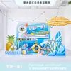 Cenário de Montagem de Evento com Tema de Verão Display de Loja em Shopping de Verão Decoração de Prancha de Surf Fundo de Decoração com Placa Kt