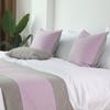 Direto da Fábrica Simples Moderno Bandeira de Cama de Hotel Toalha de Pé de Cama Luxo Leve Pousada Algodão e Linho Liso Fronha Cobertura de Cama para Cabelo