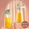 Botella de Aceite a Prueba de Fugas, Olla de Aceite de Vidrio Antiderrames, Apertura y Cierre Automáticos, Juego de Botellas de Condimentos para Salsa de Soja y Vinagre de Gran Capacidad para el Hogar