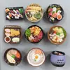 Imán de Refrigerador de Sushi Sashimi Artificial Estilo Japonés Ramen Decoración Creativa para el Hogar Modelo 3D Estéreo