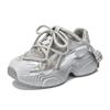 Zapatos de Padre de Suela Gruesa de Cuero Genuino para Mujer, Zapatos Deportivos Casuales Ligeros para Mujer, Zapatos Bajos de Una Sola Pieza, Zapatos de Malla de Moda