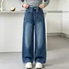 Calça Jeans Infantil para Meninas 2026 Outono Novidades Crianças de Tamanho Médio e Grande Slim Fit Perna Larga Perna Reta Skinny Calça Longa Calça Infantil