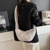 Bolso Cruzado de Felpa de Gran Capacidad para Mujer para Invierno, Bolso Tipo Dumpling Simple Versátil de Gama Alta para el Trabajo y los Viajes Diarios