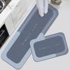 Fabricantes transfronterizos mayoreo simple viento cocina tapete de piso para el hogar sucio tapete antideslizante largo baño absorción de agua y aceite tapete para pies