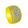 Transmisión en Vivo Transfronteriza Más Vendidos Anillos para Hombre Llenos de Diamantes, Anillos de Lujo Ligero de Moda para Hombre, Anillos de Diamante de Imitación Moissanita, Anillos Abiertos, Accesorios