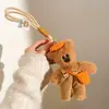 Pingente de Urso Feijão Fofo Bolsa de Tricô de Inverno Pingente de Boneca de Pelúcia Desenho Animado Presente
