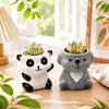 Macetas de cerámica de animales y plantas de dibujos animados lindas y juguetonas, las más vendidas transfronterizas, varios estilos disponibles para venta al por mayor