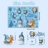 Adesivos de janela de Natal transfronteiriços azul desenho animado homem velho sem rosto boneco de neve floco de neve adesivos eletrostáticos para decoração de feriado de casa e loja