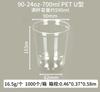 Vaso PET transparente para bebida fría desechable para café, leche, té, vaso de plástico para llevar comercial, vaso de embalaje de plástico calibre 98 al por mayor 1