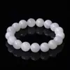 Pulsera de Piedra Lunar Blanca Cremosa Natural de Sri Lanka, Joyería de Cuentas de Cristal de Piedra Lunar Blanca, Venta al por Mayor desde el Fabricante