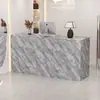 Mostrador isla para tienda de ropa, mostrador de recepción, mostrador de bar de lujo para empresa, mostrador de recepción, salón de belleza, mesa de mostrador pequeña para supermercado