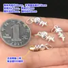 Pingente Osso de Peixe Koi Prata Pura S999 Joias de Cristal Pulseira Trançada Colar Acessórios DIY