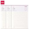 Cuaderno de Papelería de Doble Línea Deli 3428 Formato 16K Uso Estudiante 20 Hojas de Papel Rayado para Ensayos Cuaderno de Borrador para Oficina y Estudio