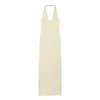Comercio Exterior Al por Mayor Primavera Nuevo Estilo Europeo y Americano Cuello Halter Encaje Abertura Ajustado Vestido