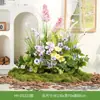 Arreglo de Flores Artificiales y Plantas Verdes HY-DS3 para Decoración de Fondo de Boda, Flor de Mesa, Decoración de Mesa de Comedor, Decoración de Flores Falsas de Lujo Ligero