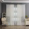 Cortinas jacquard huecas semitransparentes modernas minimalistas, suministro directo del fabricante, cortinas con acabado semiopaco para sala de estar y dormitorio