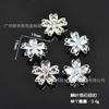 Botones de circonio de alta calidad botones de cristal de mariposa copo de nieve botones de cristal para bricolaje traje abrigo abrigo gemelos broche accesorios