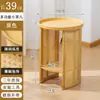 Mesa de centro de ratán sala de estar hogar mesa auxiliar para sofá simple mesa auxiliar para dormitorio mesa de té para apartamento pequeño mesa pequeña redonda con almacenamiento