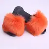 Fabricantes de piel al por mayor zapatillas de casa imitación piel de zorro moda de verano para mujer nuevas zapatillas de felpa