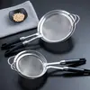 Suministro Directo del Fabricante Acero Inoxidable 304 Espumadera Cocina Filtro de Red para Leche de Soya Colador Grande Espumadera Cuchara para Cocinar Freír Fideos Venta al por Mayor