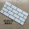 Azulejos de Parede Estilo Nórdico Banheiro Azulejos de Banheiro 300X600Mm Cozinha Parede Azulejos de Grade Branco Brilhante