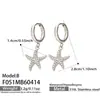 Brincos de Zircônia Incrustada com Estrela Pequena Estilo Ins Moda Europeia e Americana Novo Aço Inoxidável Banhado a Ouro 18K Real Acessórios para Orelha