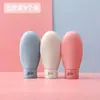 Frascos de tamanho de viagem, dispensador de loção de silicone portátil, conjunto de artigos de higiene pessoal, cosméticos, essenciais de viagem, shampoo e sabonete líquido