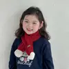 2025 Nuevo Bufanda Coreana para Niños Niñas Otoño e Invierno Bebé Tejida Cruzada Lana Cálida Bufanda