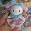 Muñeca de Monstruo de Tres Ojos Colgante de Lana Colgante Tejido a Mano Producto Terminado Muñeca de Ganchillo Hecha a Mano Colgante de Ganchillo Producto Terminado