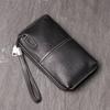 Nueva Bolsa de Mano de Cuero Genuino para Hombre de la Fábrica Luojia Billetera Larga de Cuero Suave para Mujer Bolso de Teléfono Móvil de Piel de Vaca Simple de Moda